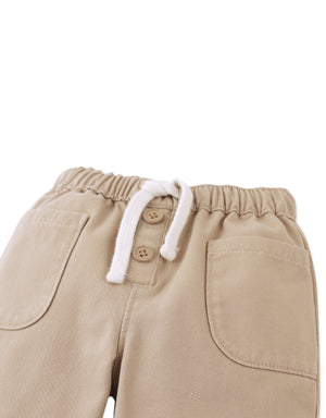 Baby John Garterized Pants with Side Patch Pockets front view