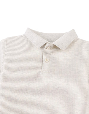 Baby Keith Waffle Knit Polo Shirt front view