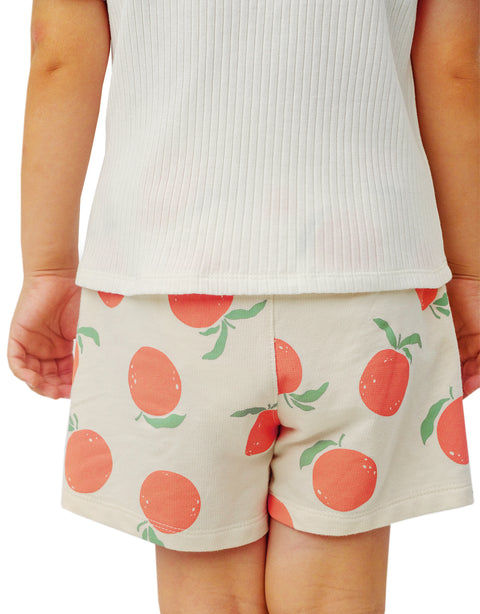 BABY BOYS PULL-ON SHORTS WITH ALL OVER ORANGE PRINT