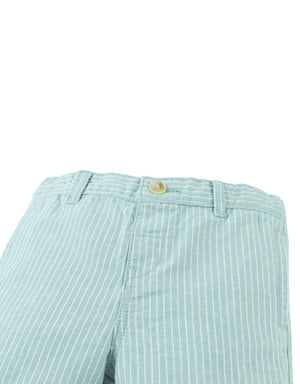 Baby Louis Cotton Linen Striped Chino Shorts front view