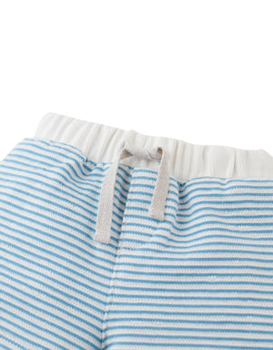 Baby Dreyfus Striped Textured Terry Drawstring Shorts front view