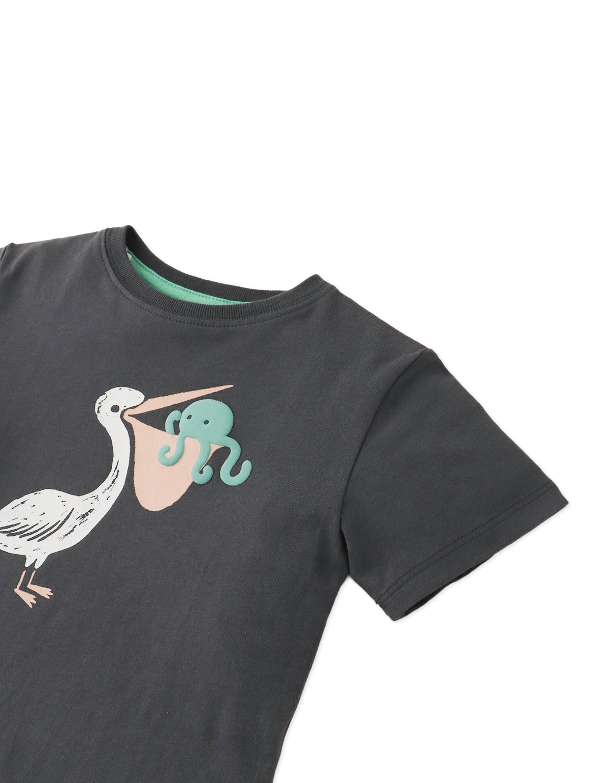 Baby Uriel Graphic Tee with Pelican Friend Print
