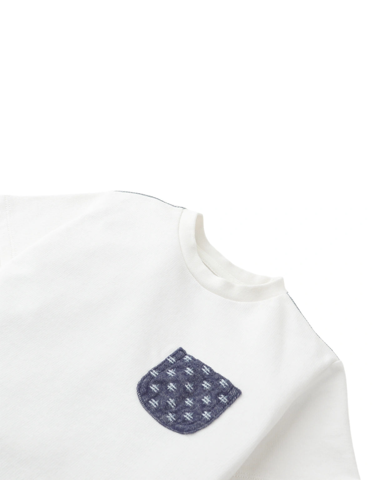 Baby Haruto Sashiko-Inspired Patch Pocket Tee