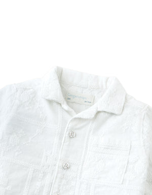 Baby Timothy Embroidered Camp Collar Shirt front view
