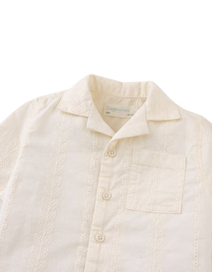 Baby Armin Embroidered Camp Collar Shirt front view