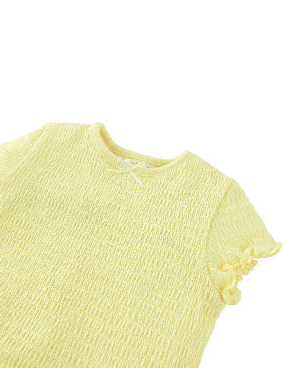 Baby Amora Smocked Blouse with Satin Bow Appliqué