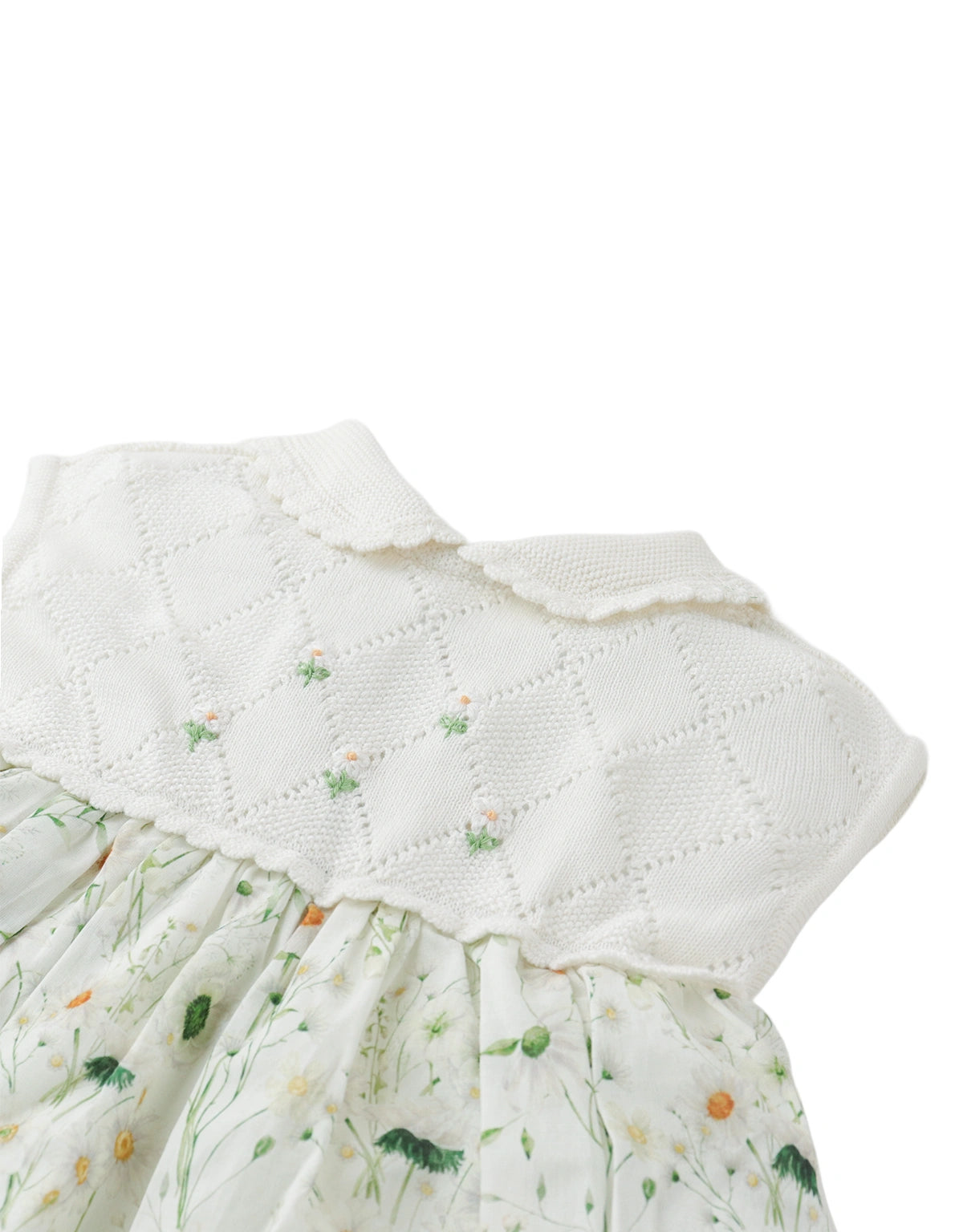 Baby Julia Floral Embroidered Knit-Top Dress