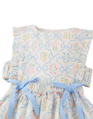 Baby Kelsea Dress with Bows & Detachable Bodice Top front view