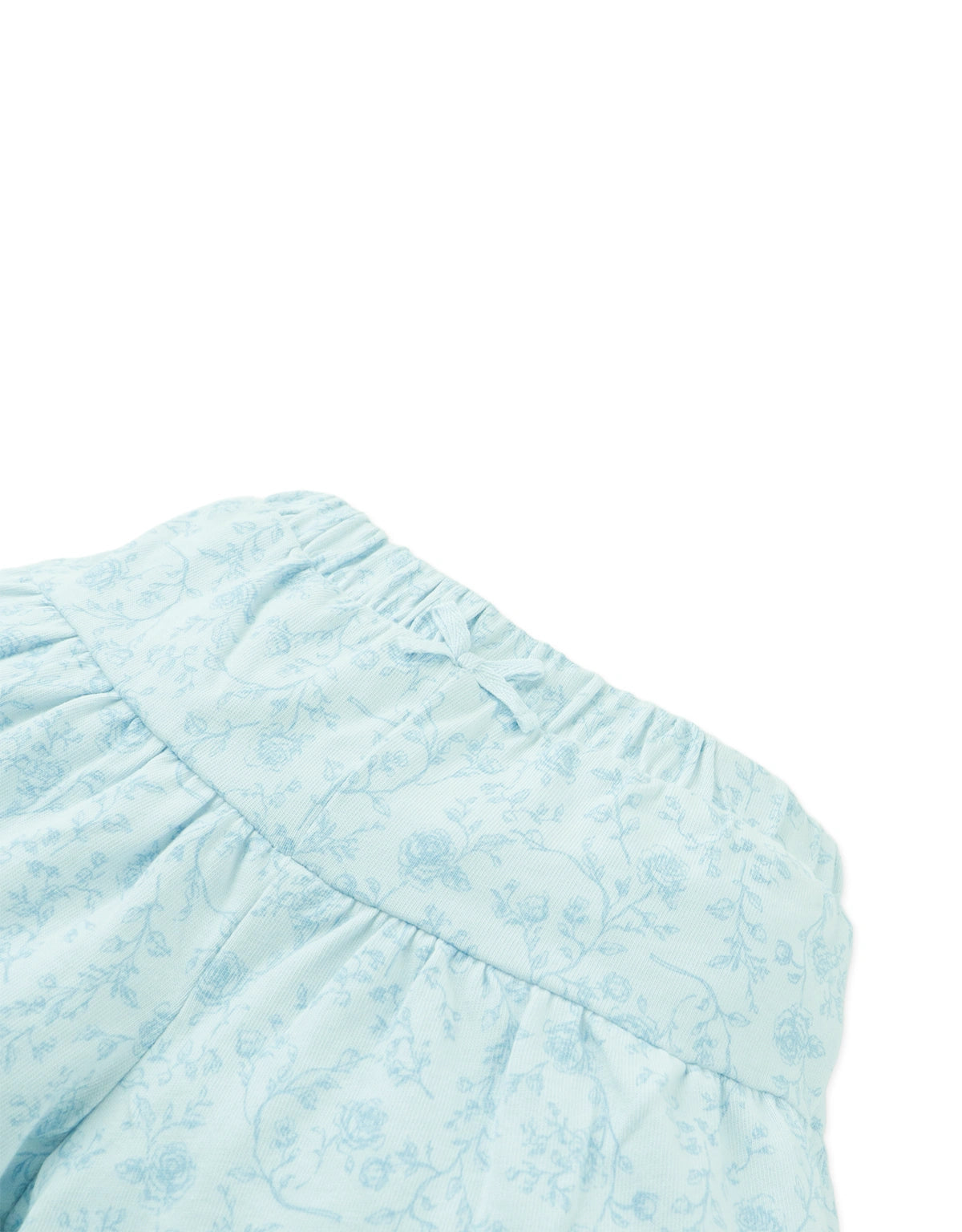 Baby Posie Drop-Waist Shorts in Floral Toile
