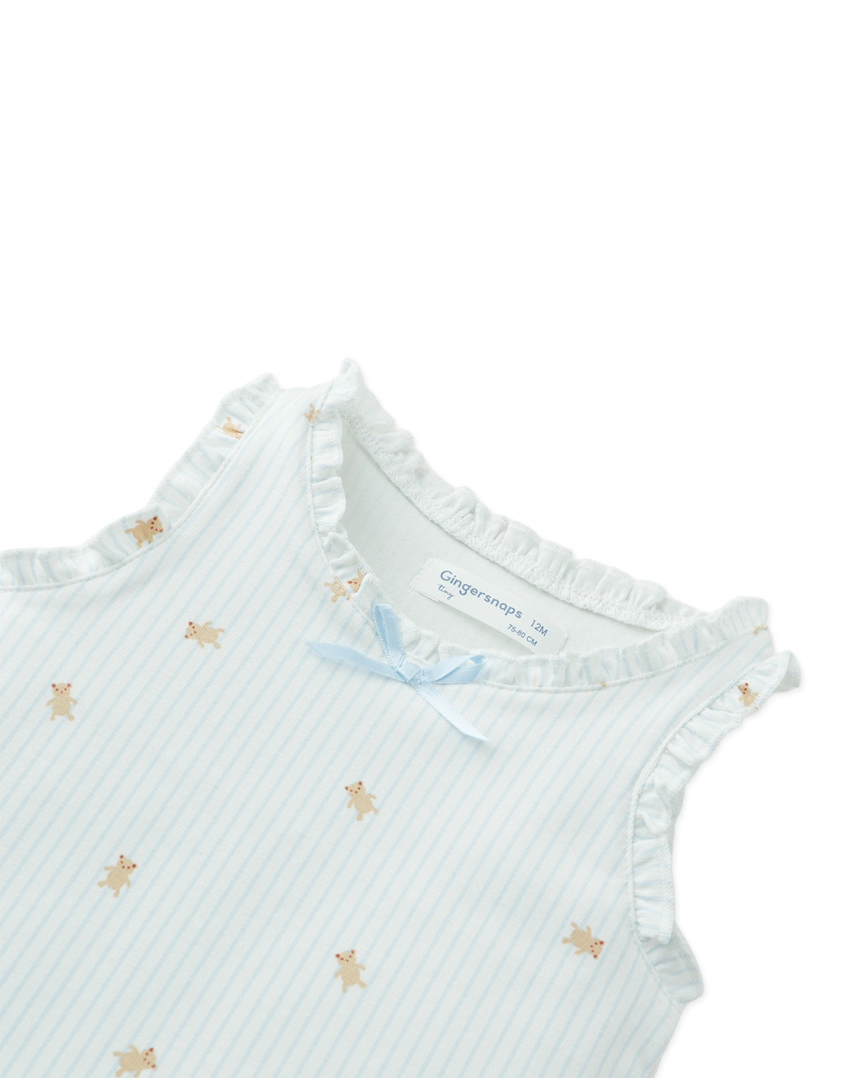 Baby Casey Ruffle Tank Top in Bear Stripes