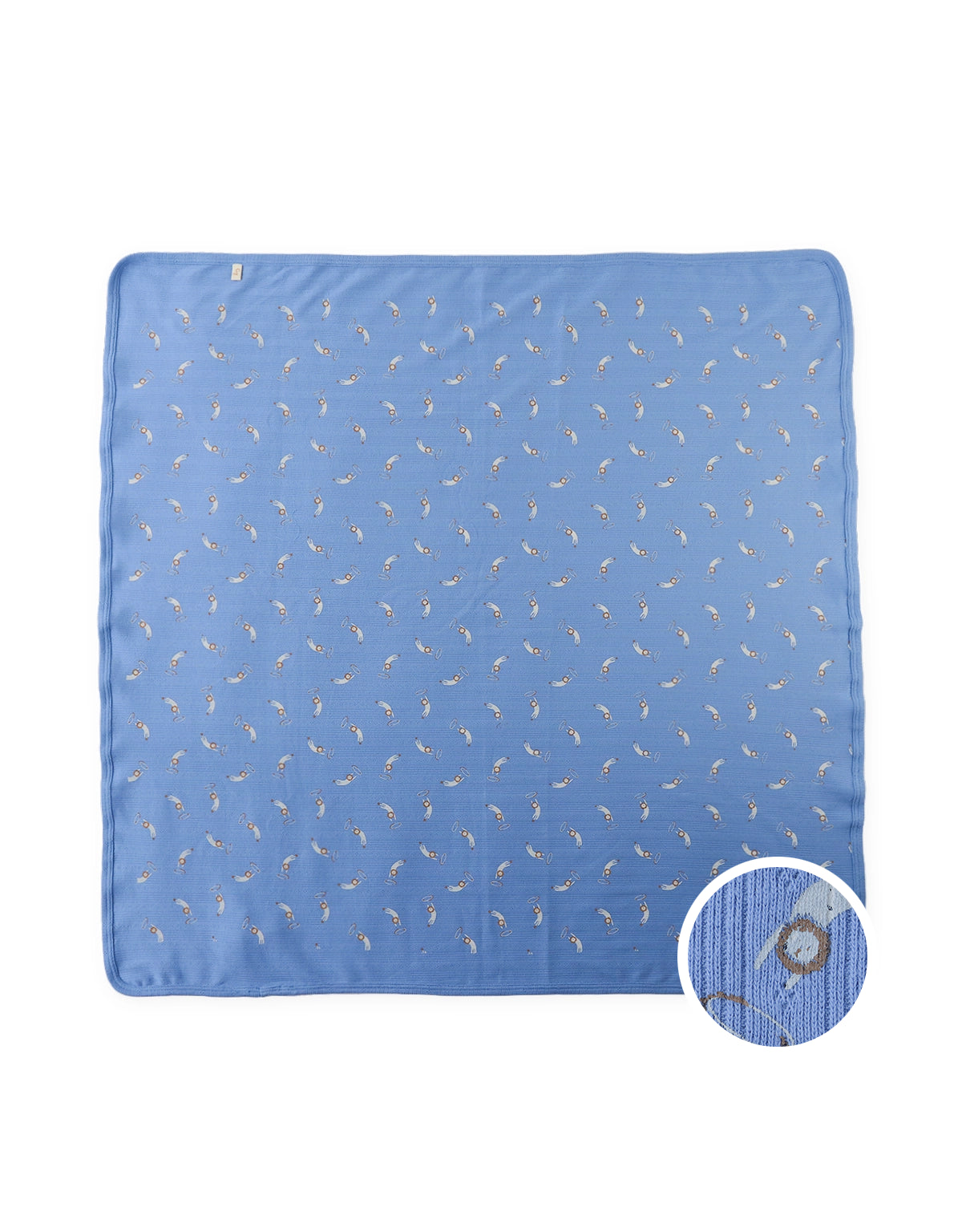 2-Piece Blanket Set with Plain and Circus Lion Print Designs