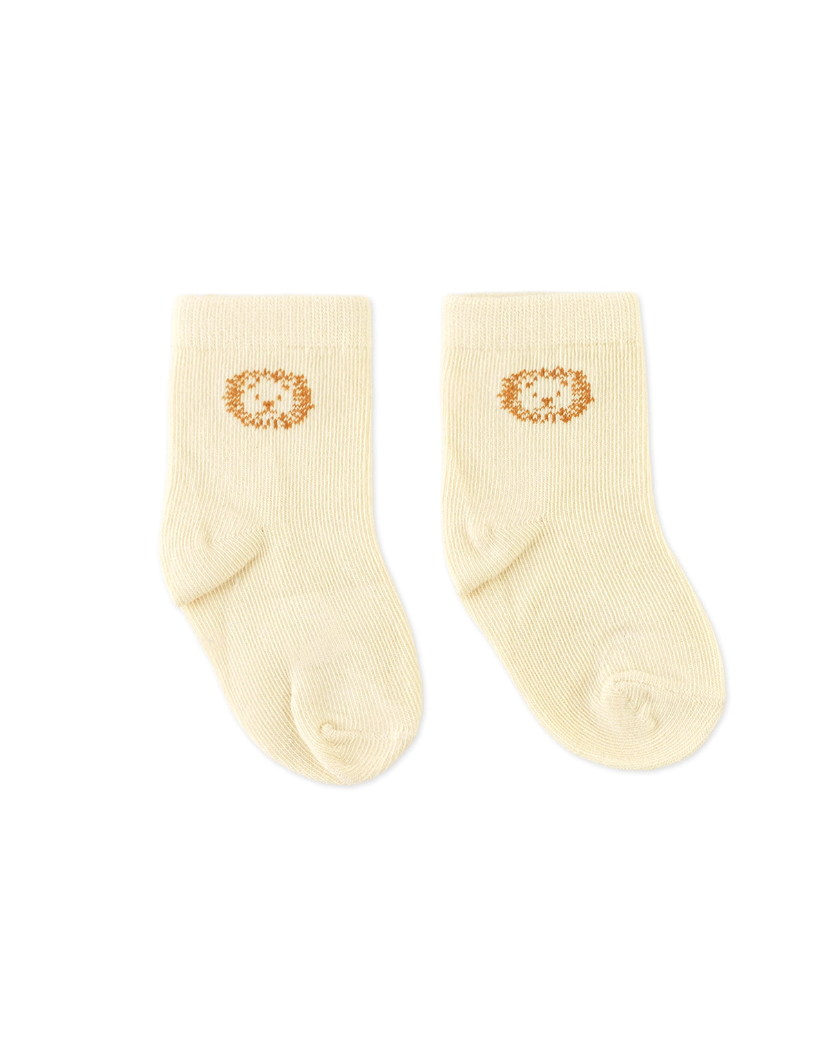 3-Pair Lion Embroidered Socks