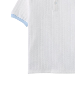 Daz Cable Jersey Polo Shirt style detail