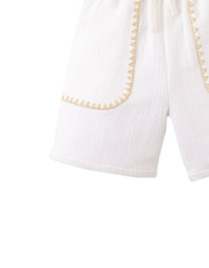 Marlow Textured Drawstring Shorts side view