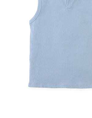 Rafael Henley Tank with Ribbed Texture style detail