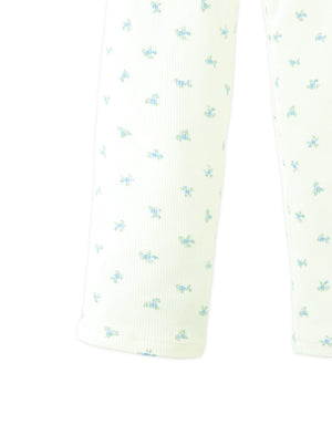 Zoya Ribbed Leggings with All-Over Floral Print style detail