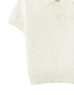 Baby Jerome Triangle Polo Shirt with Ribbed Cuffs style detail