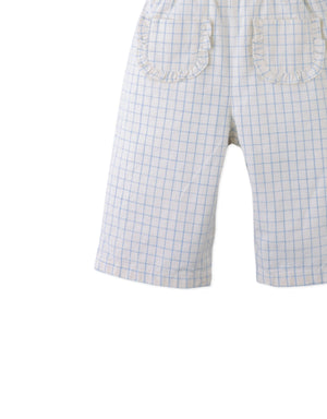 Baby Phoebe Striped Jumpsuit with Ruffles & Embroidered Details style detail