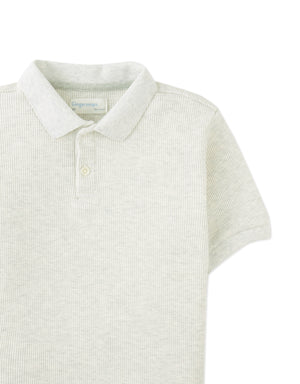 Keith Waffle Knit Polo Shirt close-up detail