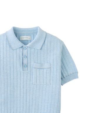 Reiner Polo Shirt with Striped Tipping Accents lifestyle view