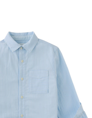 Thomas Striped Dobby Shirt close-up detail