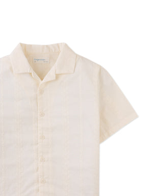Armin Embroidered Camp Collar Shirt close-up detail
