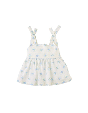 Baby Dallas Tunic Blouse & Shorts Set with Scalloped Details front view