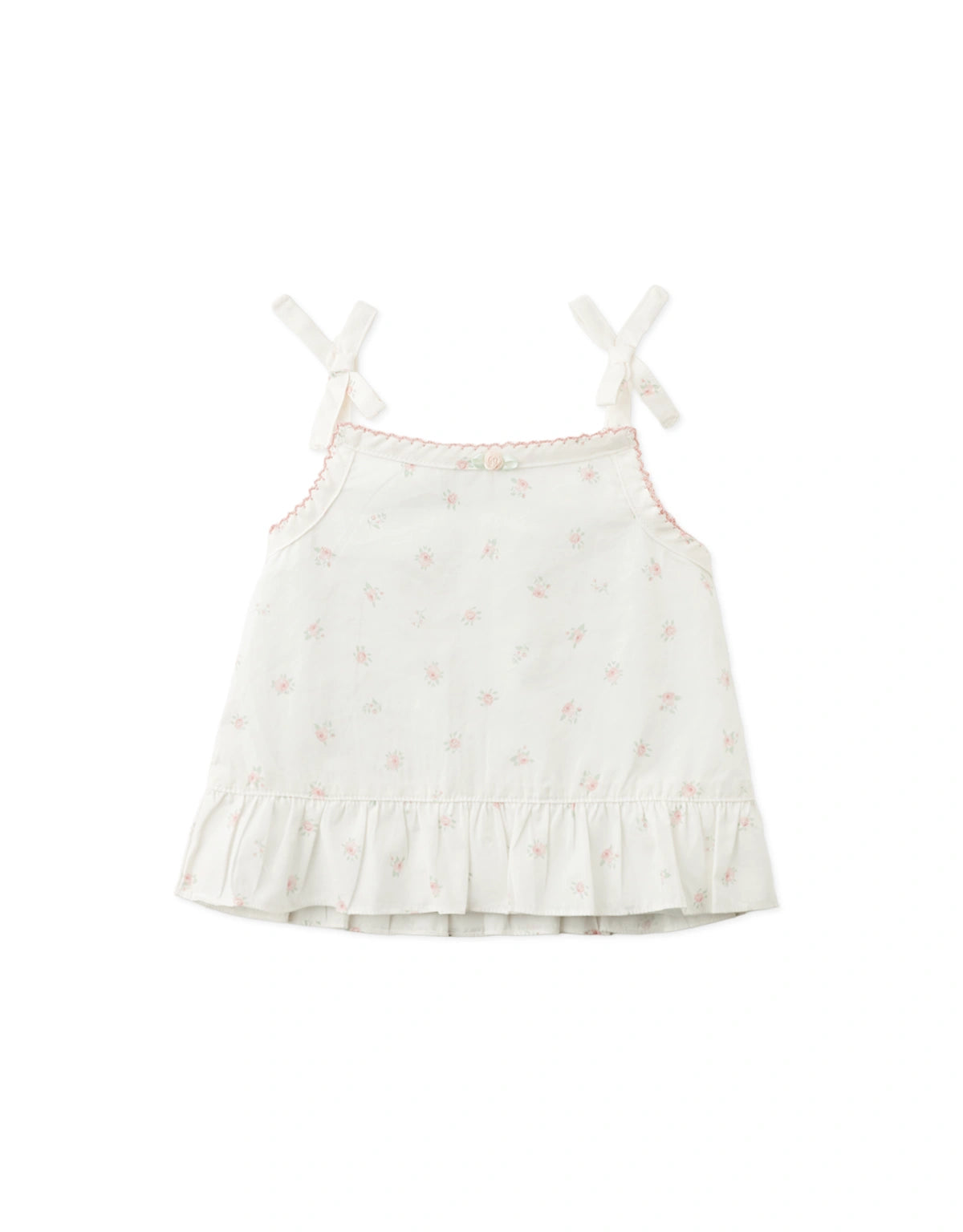 Baby Shay Ruffled Floral Tank Top and Shorts Set