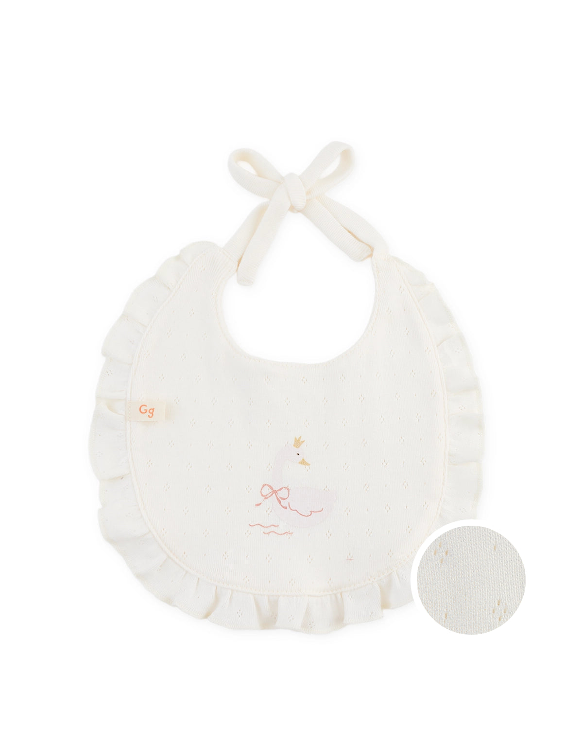 3-Piece Swan Princess Ruffled Bib Set