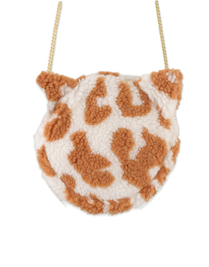 Girls Sherpa Round Sling Bag front view