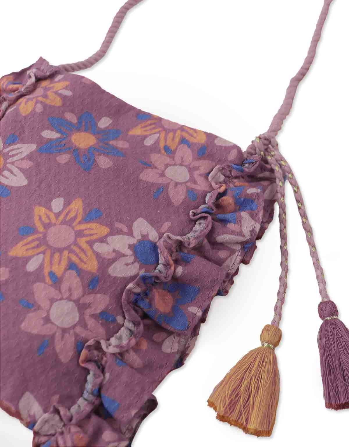 BLAINEY PRINTED BAG WITH RUFFLES