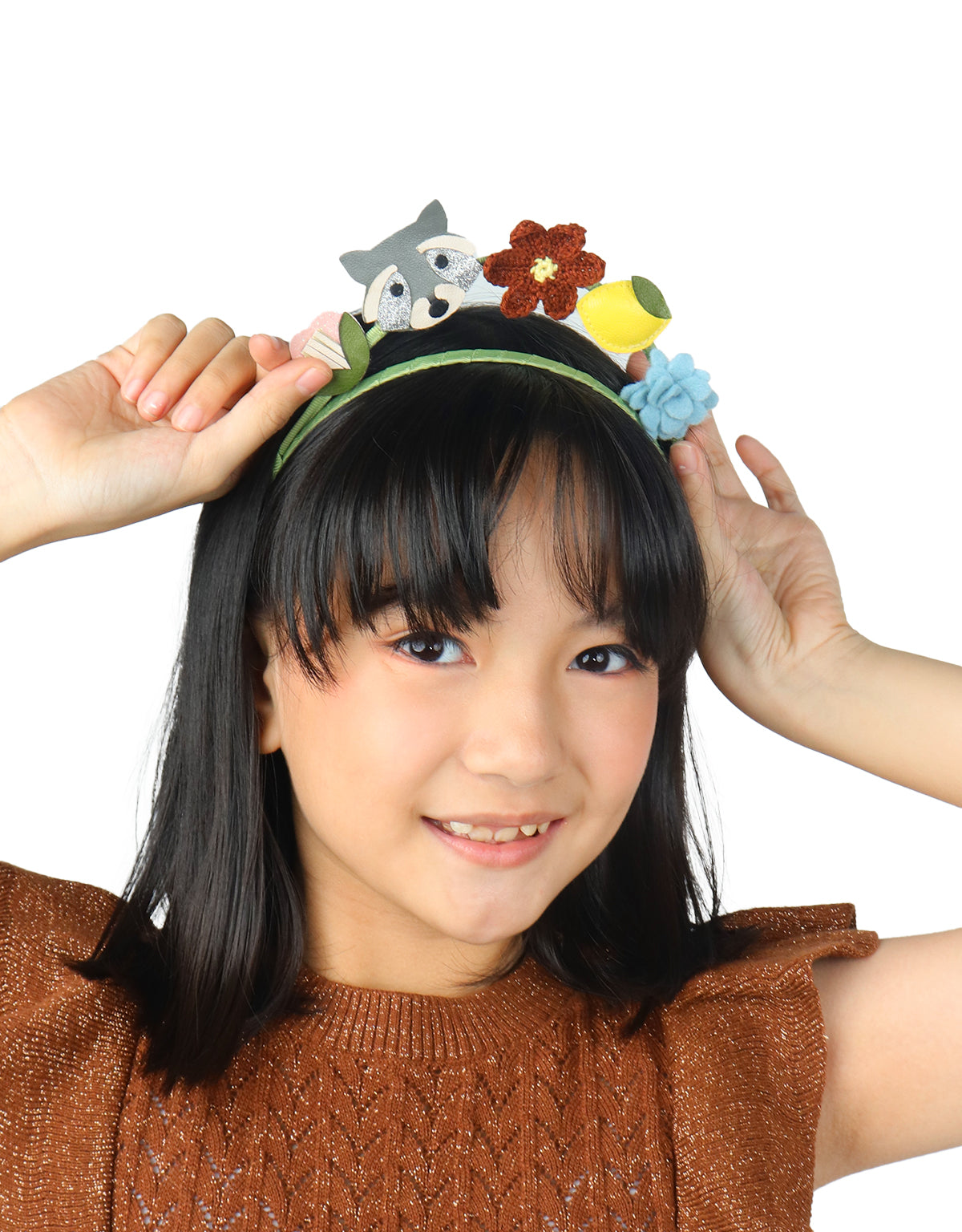 GIRLS CROWN WITH APPLIQUE HEADBAND