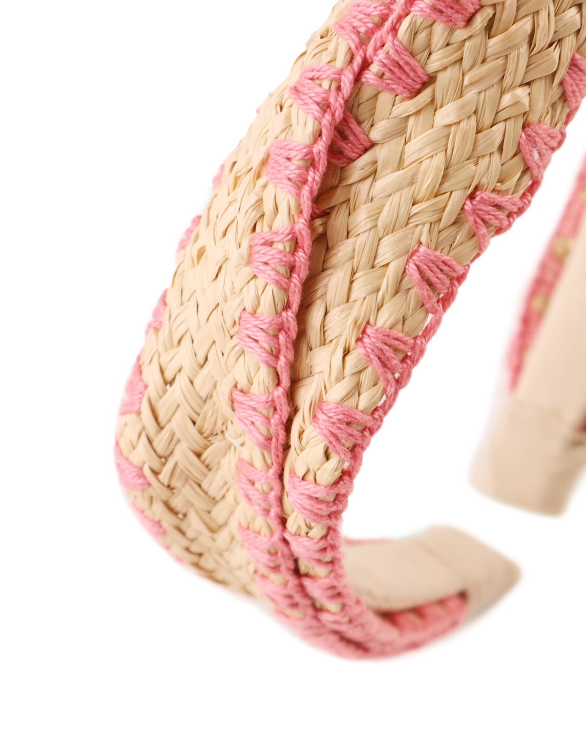 CHRISTINE RAFFIA HEADBAND WITH BLANKET STITCH