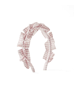 Piper Box Pleated Stripes Headband close-up detail