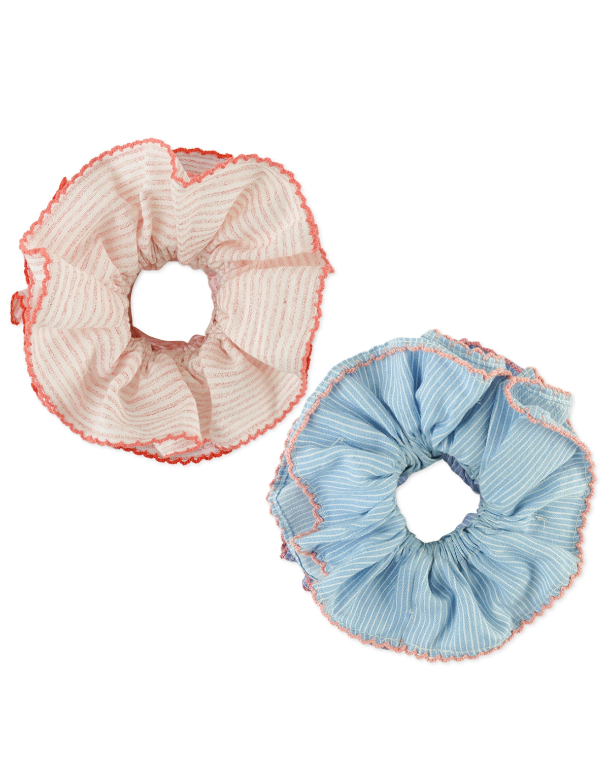Rue Scrunchies With Picoting Edges