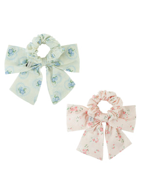 Penny Scrunchie Set with Bow fabric and fit detail