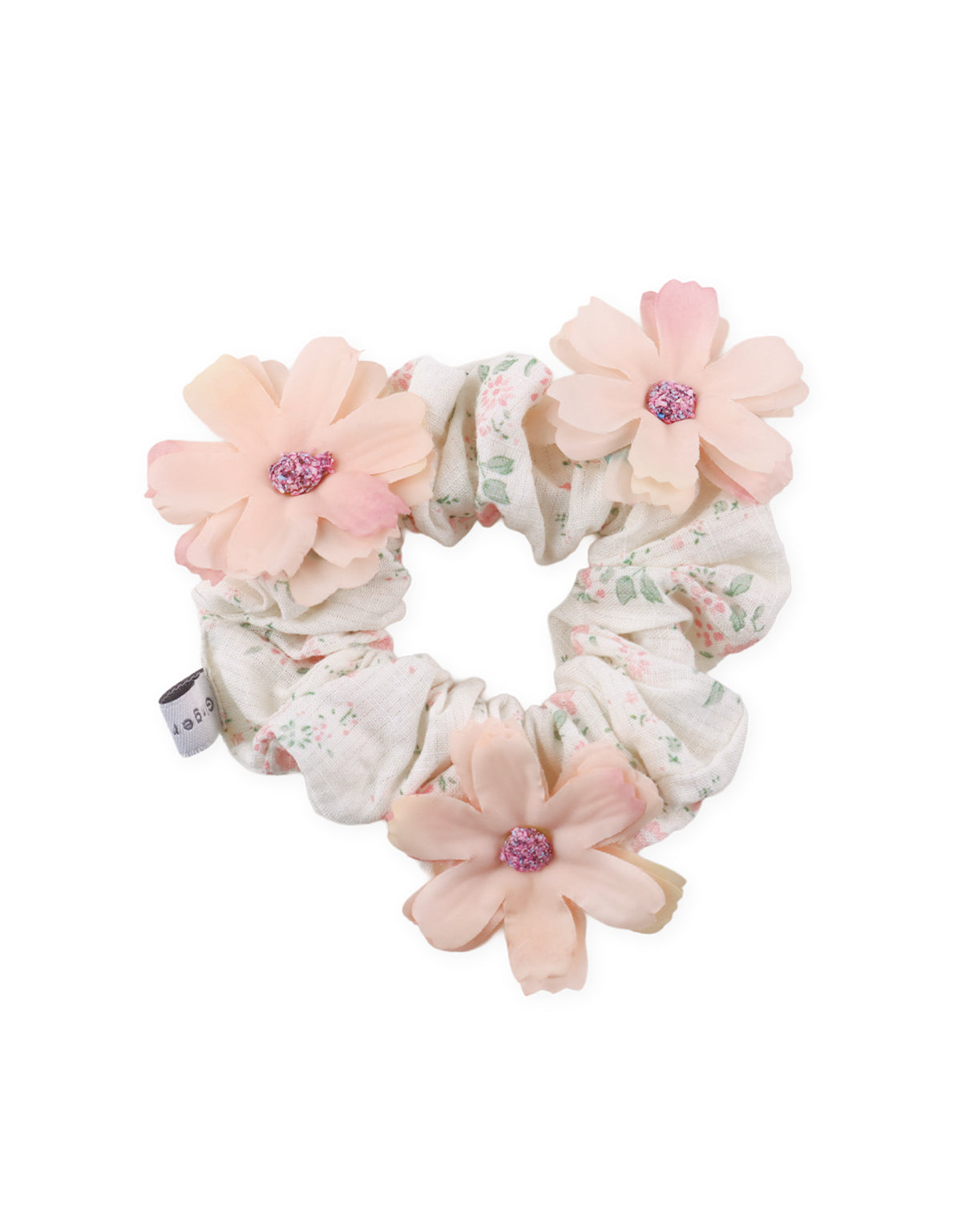 LOLOTTE SCRUNCHIE SET WITH ARTIFICIAL FLOWERS