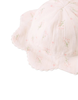 Baby Rochelle Hat with Scallop Brim front view