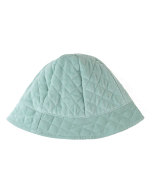 Velvet Quilted Cloche Hat style detail