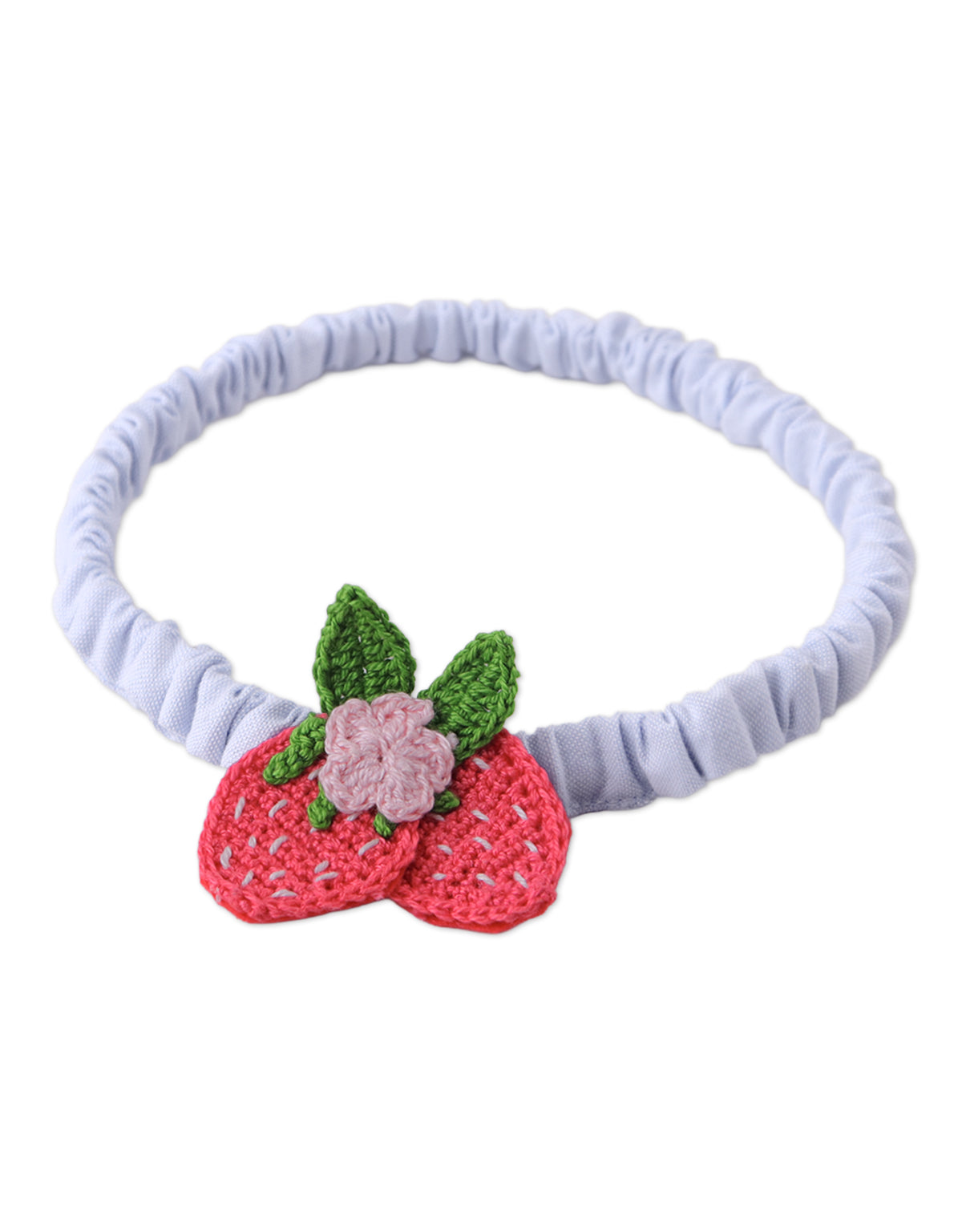 Baby Junee Turban with Crochet Strawberries and Flowers
