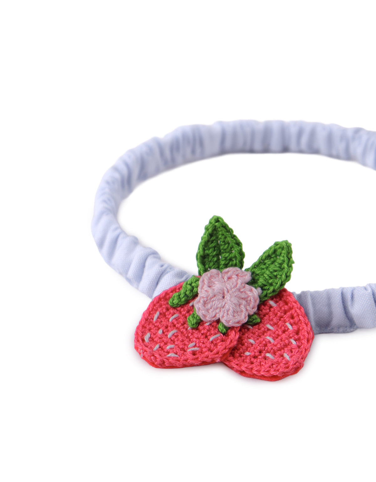 Baby Junee Turban with Crochet Strawberries and Flowers