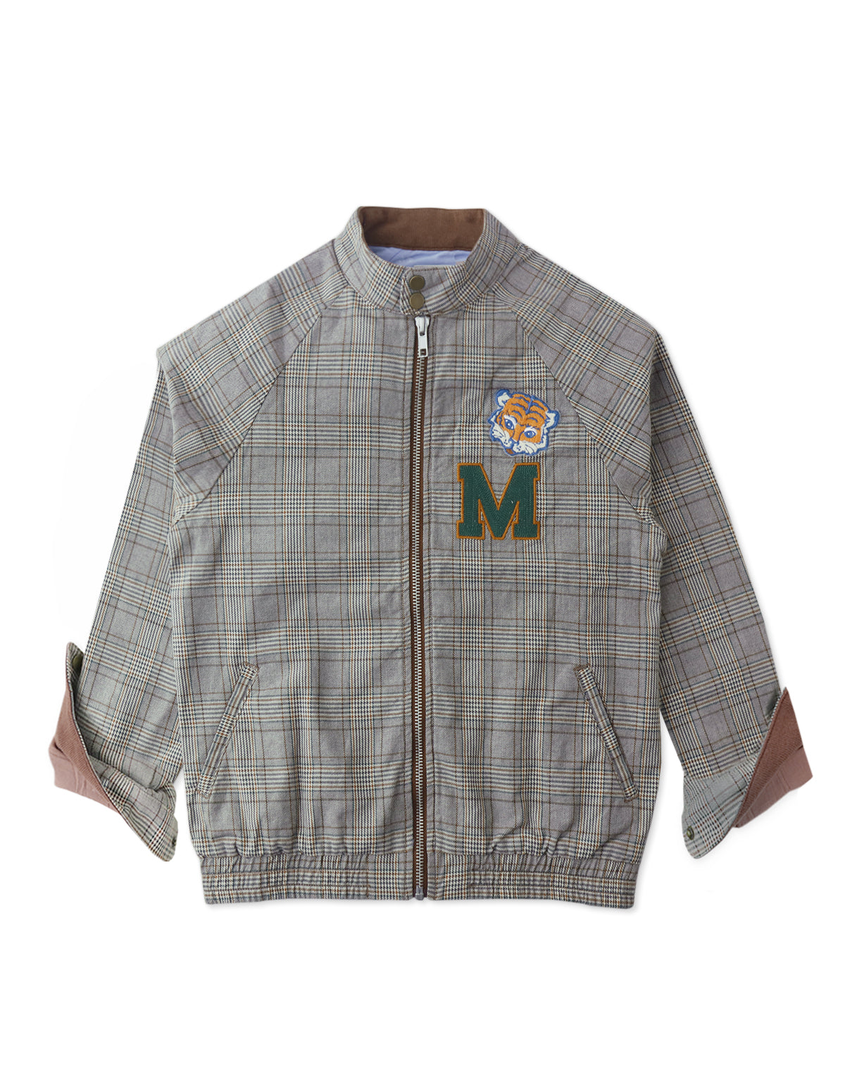 BOYS HOUNDSTOOTH HARRINGTON JACKET