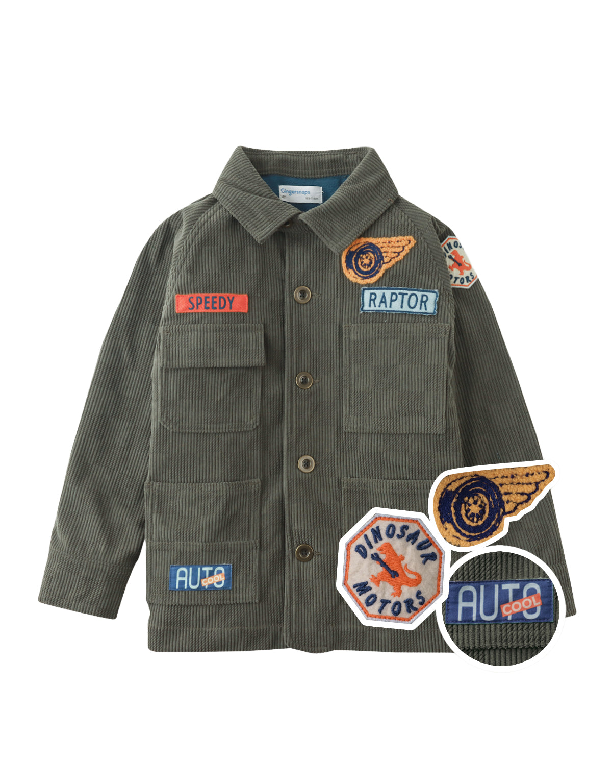 HUNTER UTILITY JACKET MISTYWOOD WITH EMBROIDERY AND PATCHES