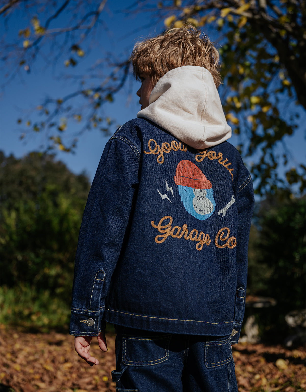 BRANDON MECHANIC'S JACKET TWILIGHT WITH EMBROIDERED PATCHES, DIRECT EMBROIDERY, AND PRINT