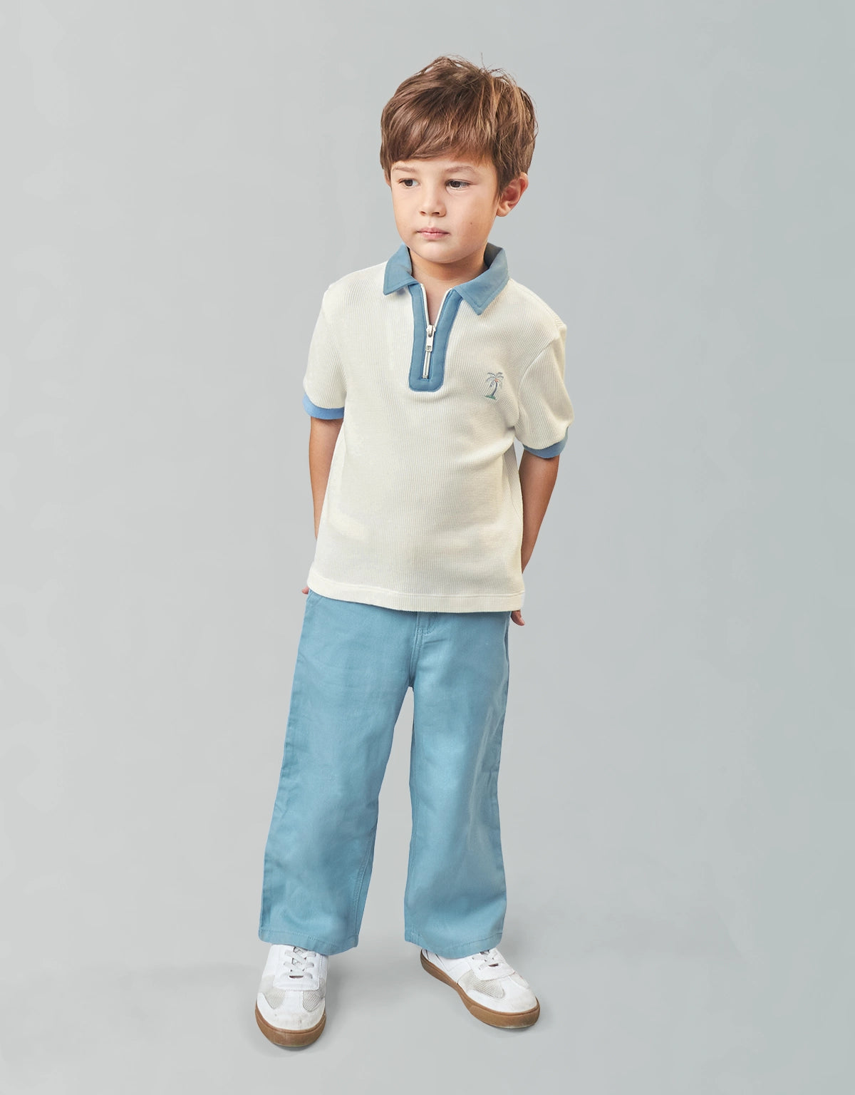 MALACHI STRAIGHT LEG PANTS WITH RAFFIA BELT