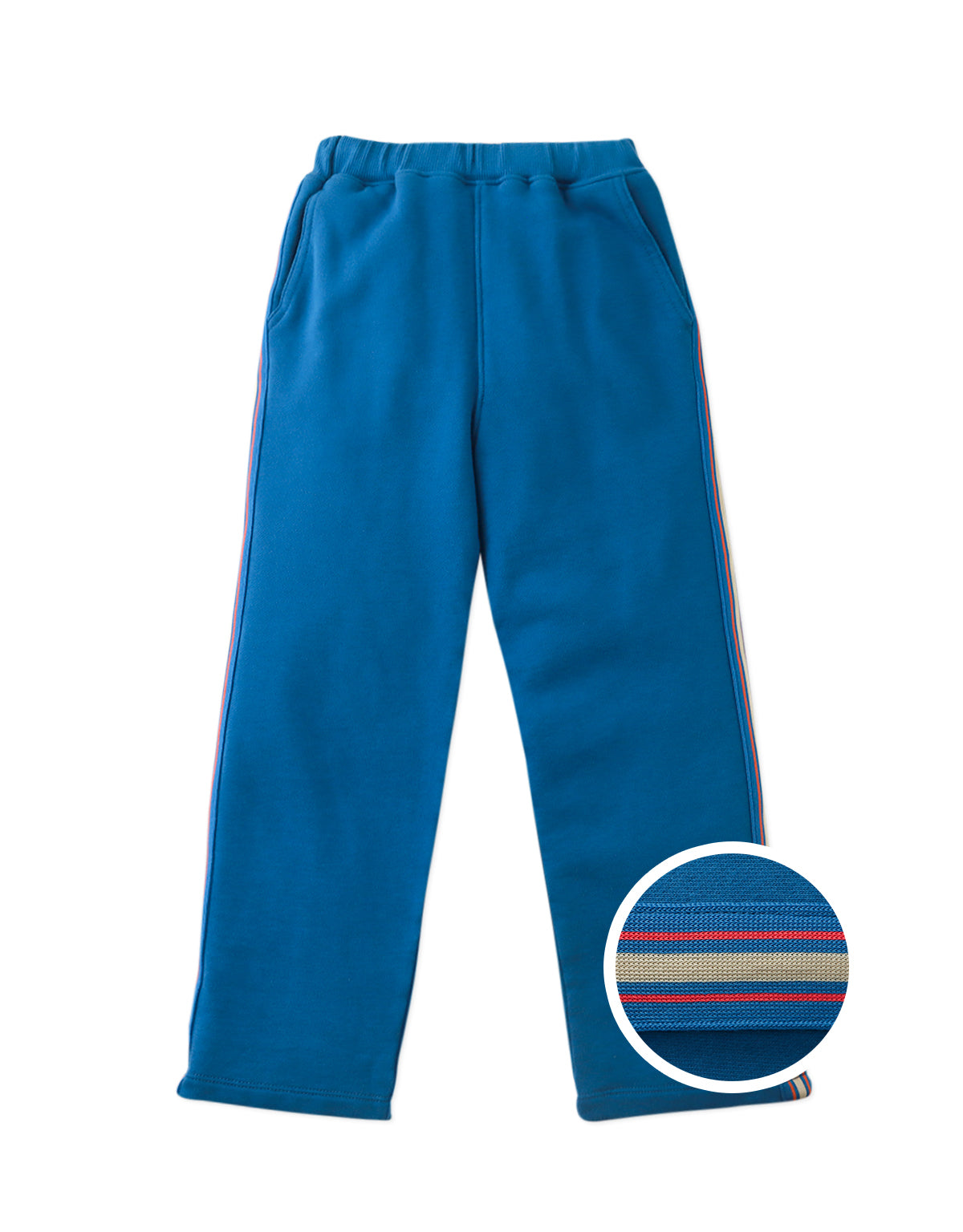 WARNER JOGGER PANTS BLUE WITH STRIPE ACCENTS