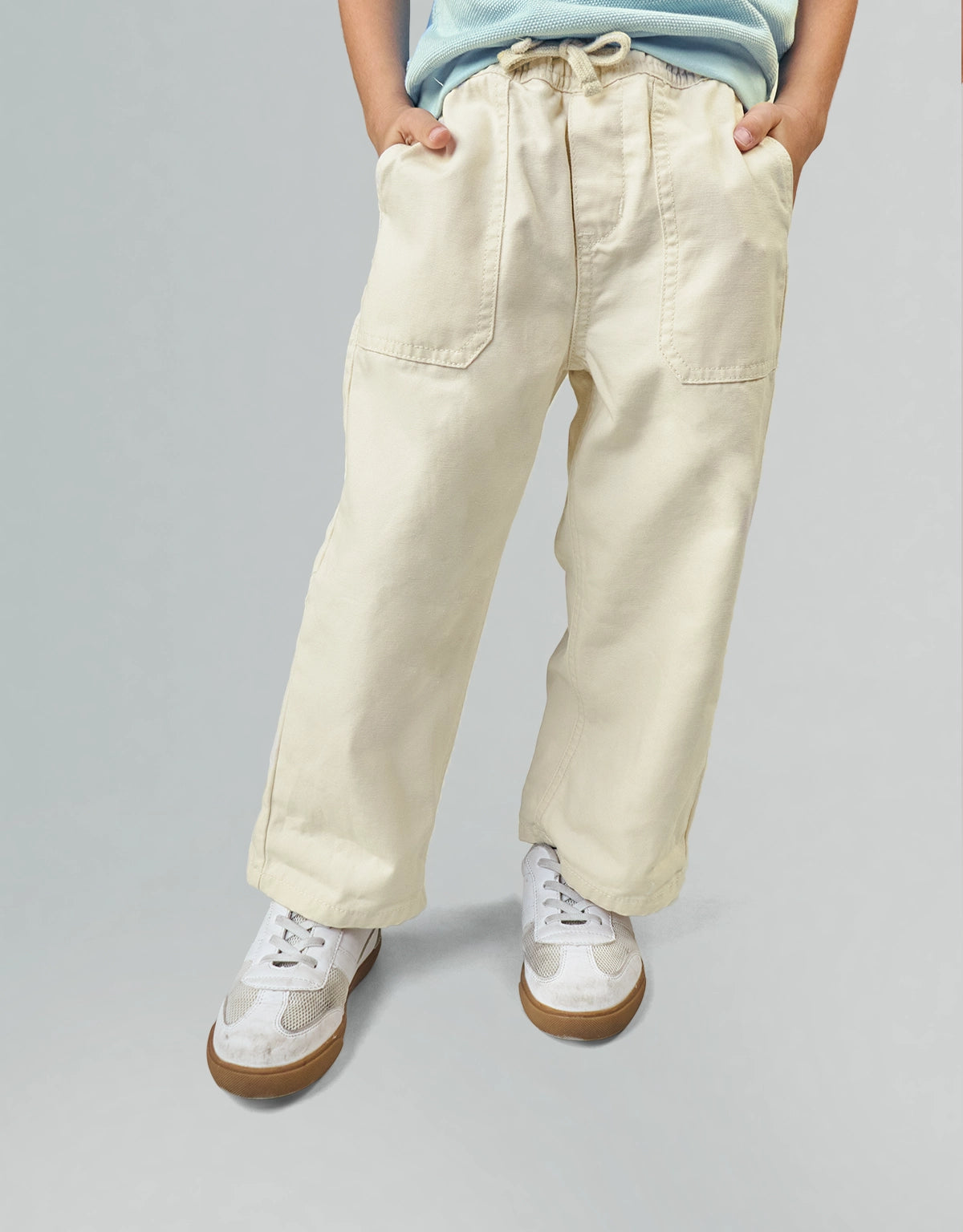 JONATHAN DRAWSTRING PULL-ON PANTS WITH PATCH POCKETS