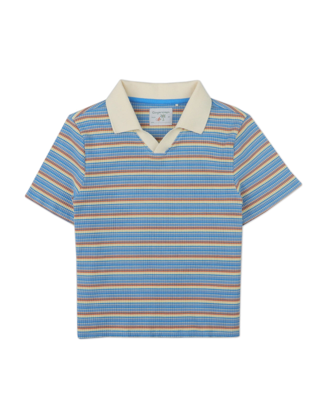 BOYS RETRO RIB JERSEY POLO SHIRT