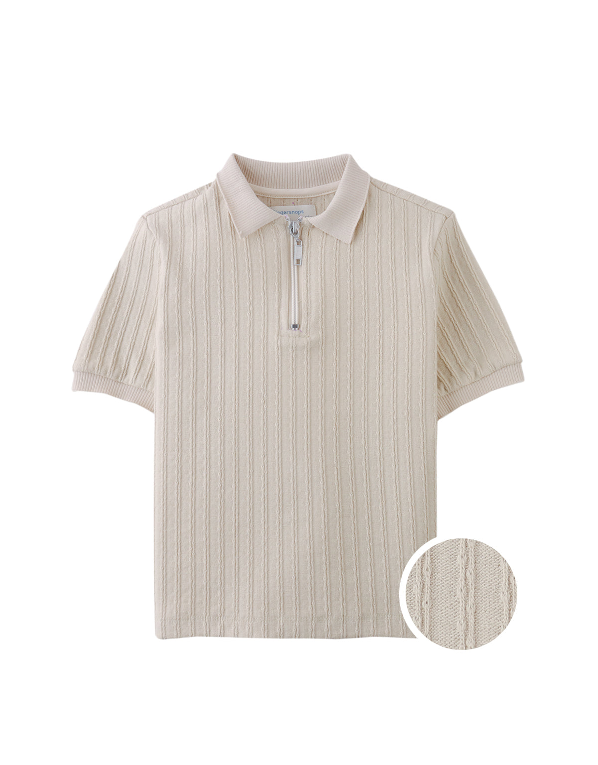 Diether Zipped Cable Jersey Polo Shirt