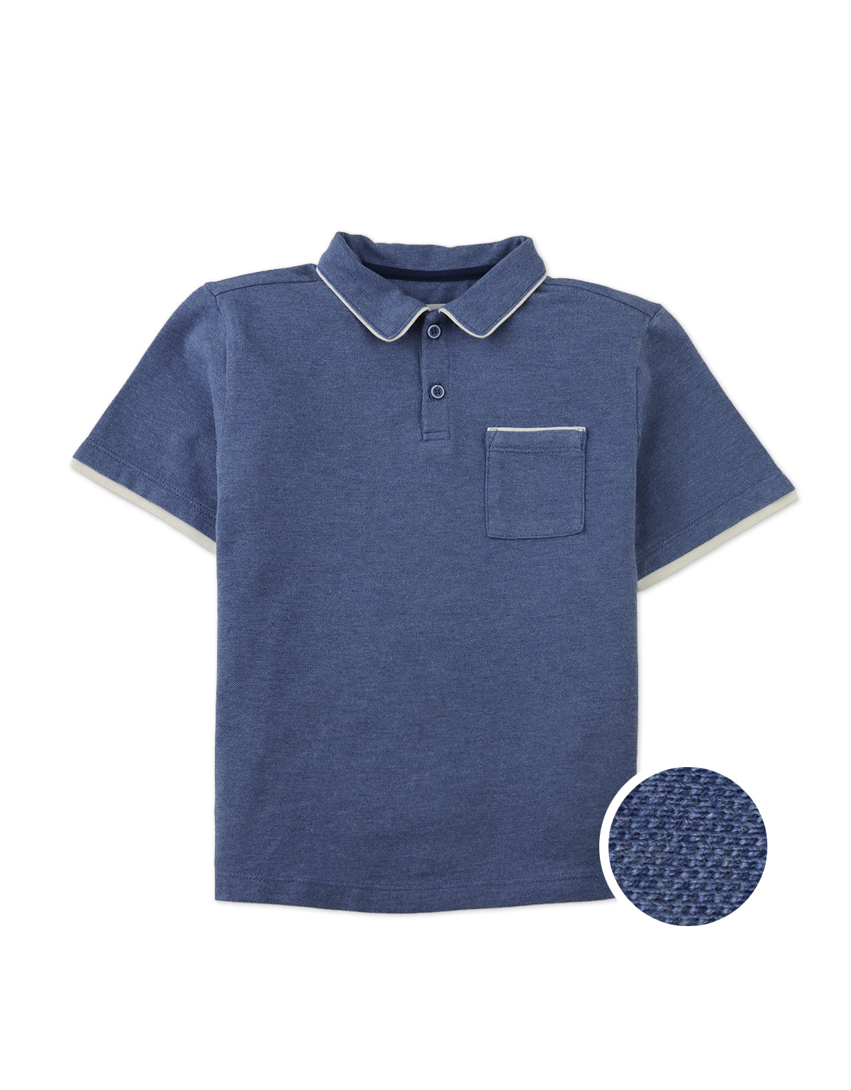 EDWIN POLO SHIRT WITH PIPING DETAILS